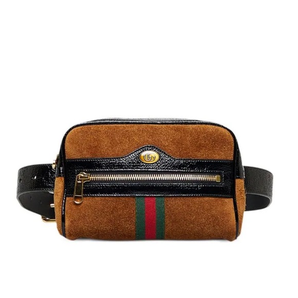 Gucci Handbags - Gucci Suede Small Ophidia Belt Bag Brown